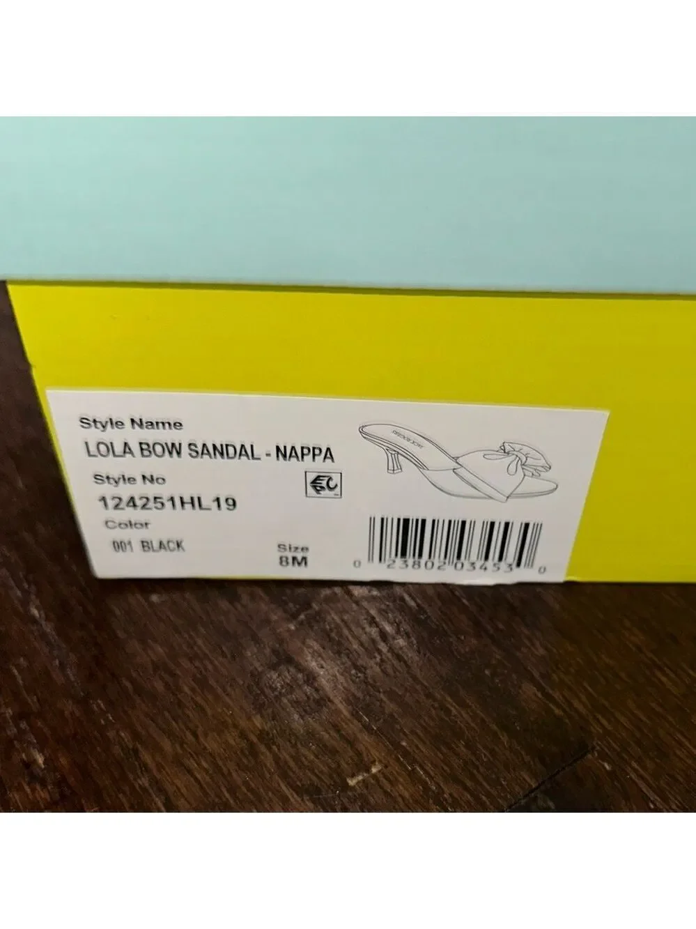 Jack Rogers-Lola Bow Mid Heel sandals black size 8 New in box.